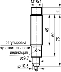 Габариты CSN EF5A5-32P-10-LZ